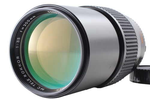 Minolta MC Tele Rokkor-QF 1:3.5 f=200mm Lens From JAPAN with Case