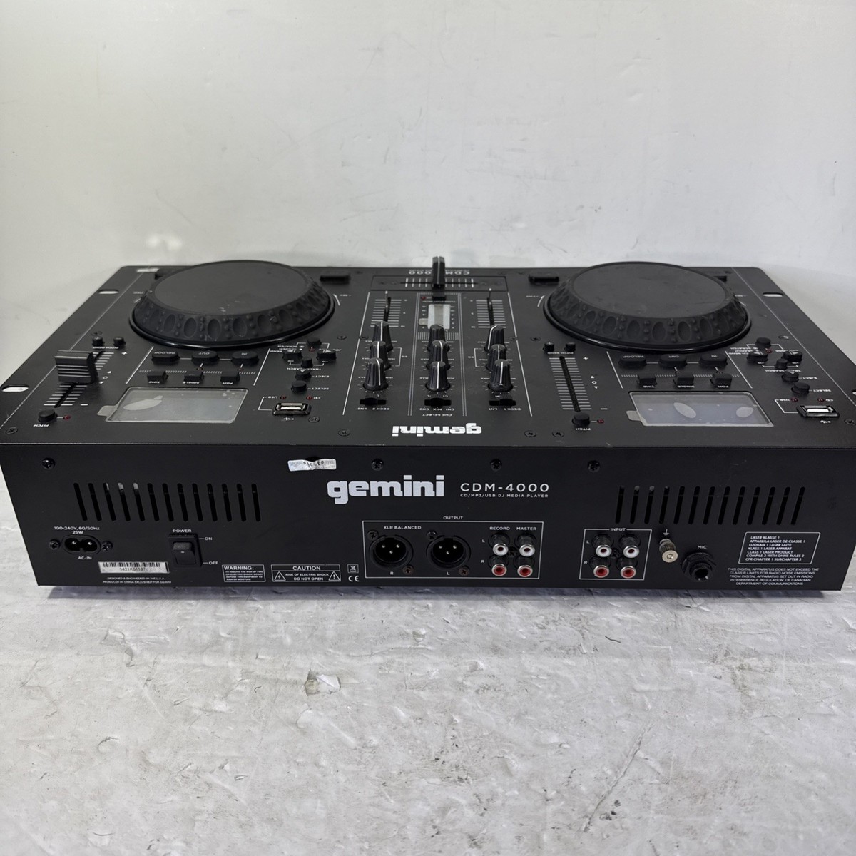 Gemini CDM-4000 DJ Double Deck Controller for sale online | eBay