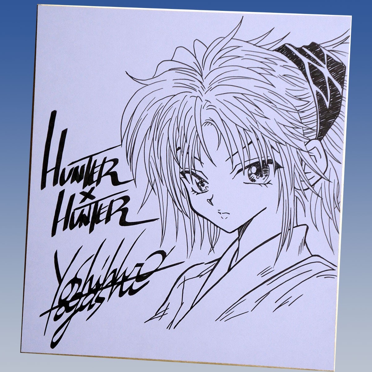 Yoshihiro Togashi autographed colored paper Hunter x Hunter Machi