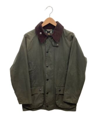 Barbour Oiled Jacket Men's Deep Olive Green Waterproof Corduroy