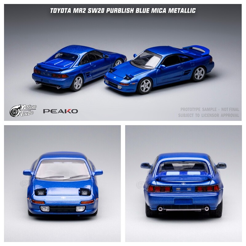 MicroTurbo 1:64 MR2 SW20 blue Diecast Model Car in box | eBay