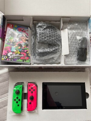 Nintendo Switch Console System Splatoon 2 Neon Pink/Neon Green