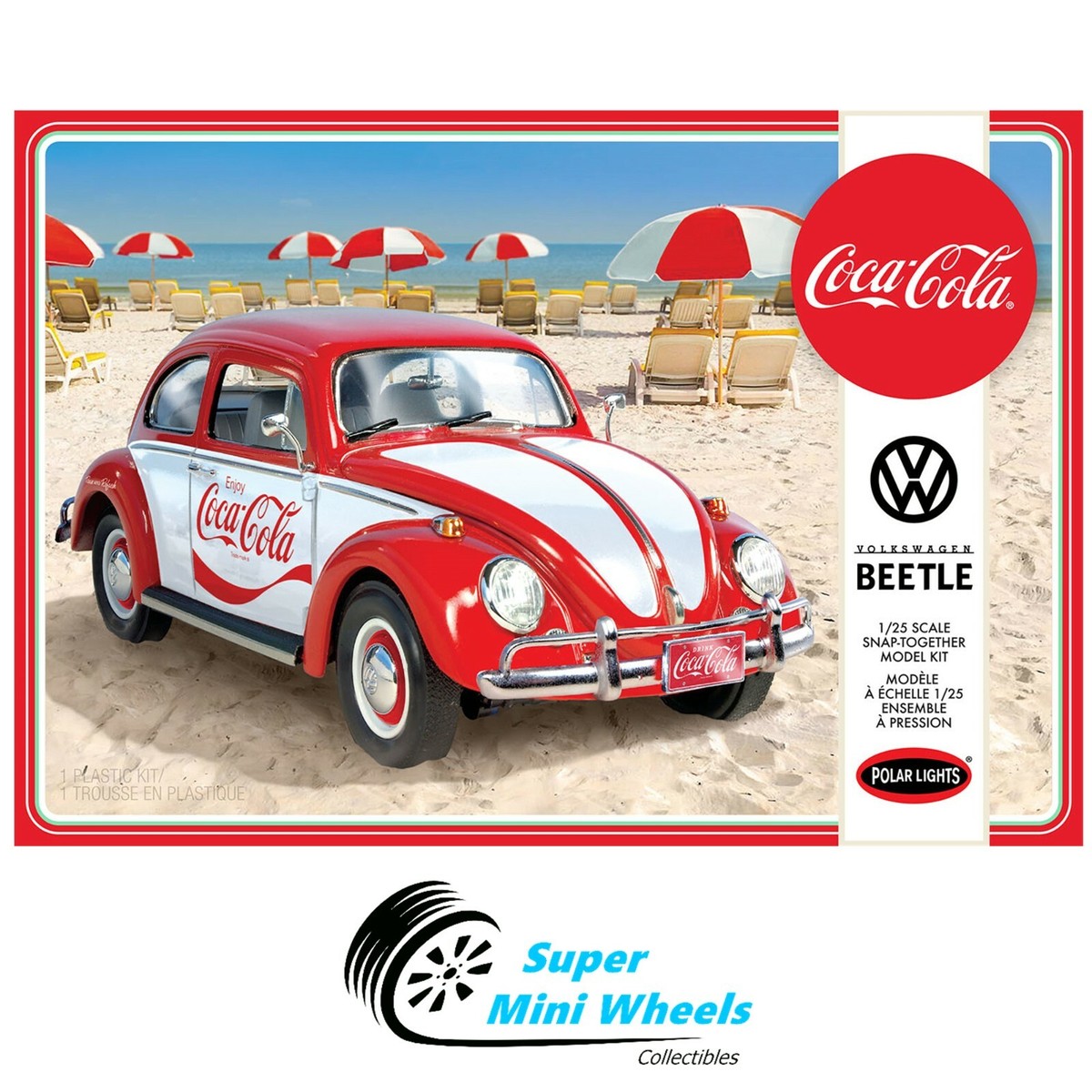 Polar Lights - Volkswagen Beetle Snap (Coca-Cola) 1:25 Scale Model