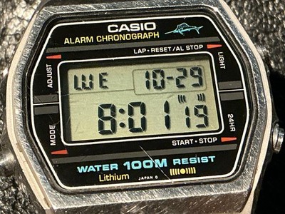 Casio W-750 Marlin Vintage Digital Watch Module 248 (1980's) New