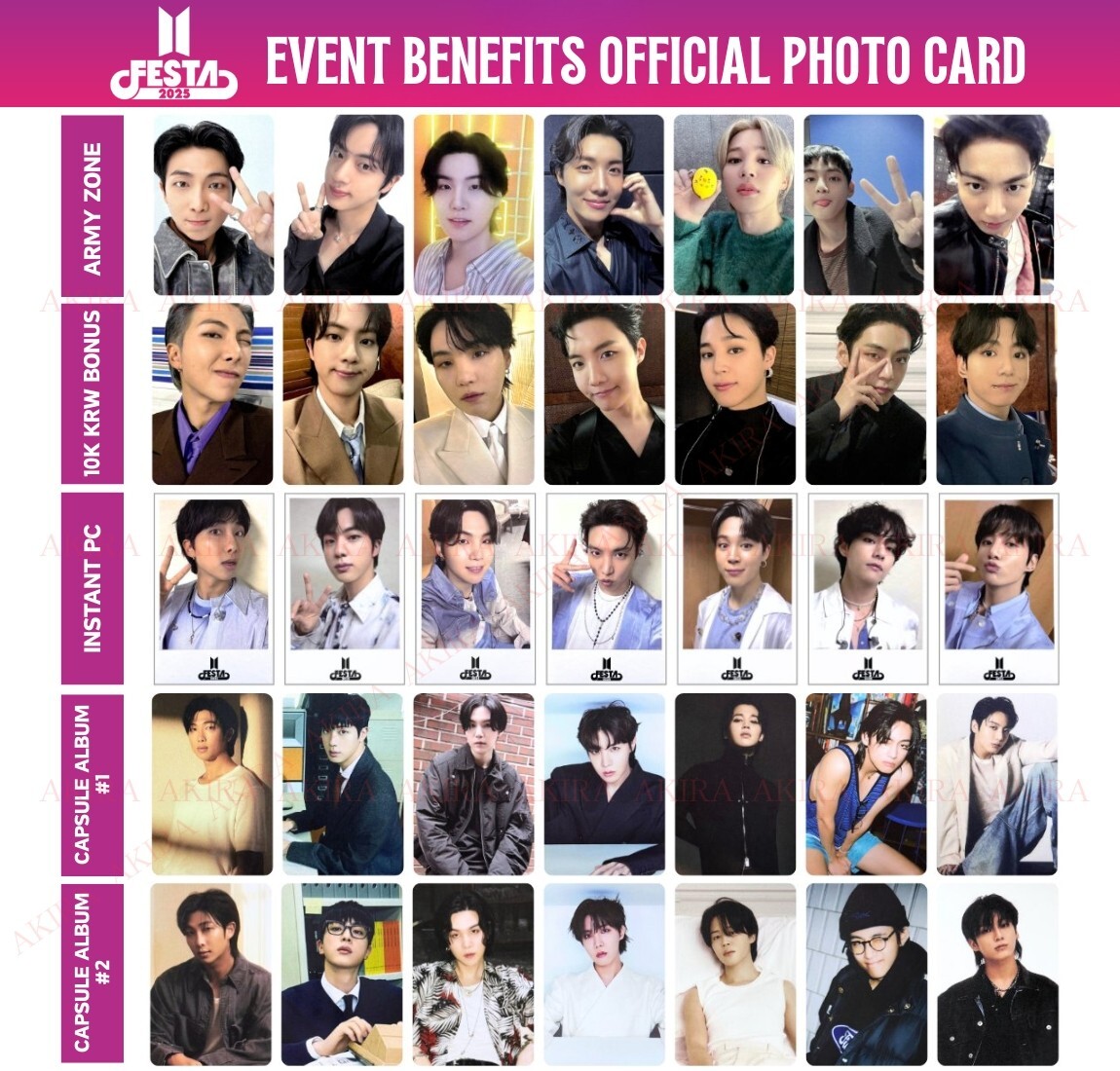 BTS FESTA 2025 ARMY ZONE CAPSULE ALBUM MERCH PACKAGE 10K KRW BONUS