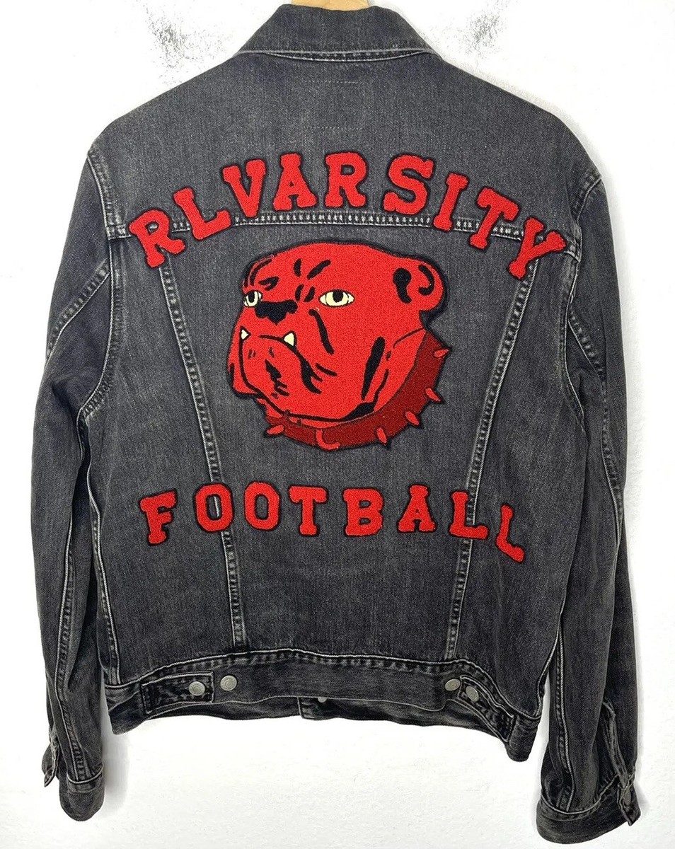 Polo Ralph Lauren Medium Varsity Jacket Bulldog RRL Trucker Coat P