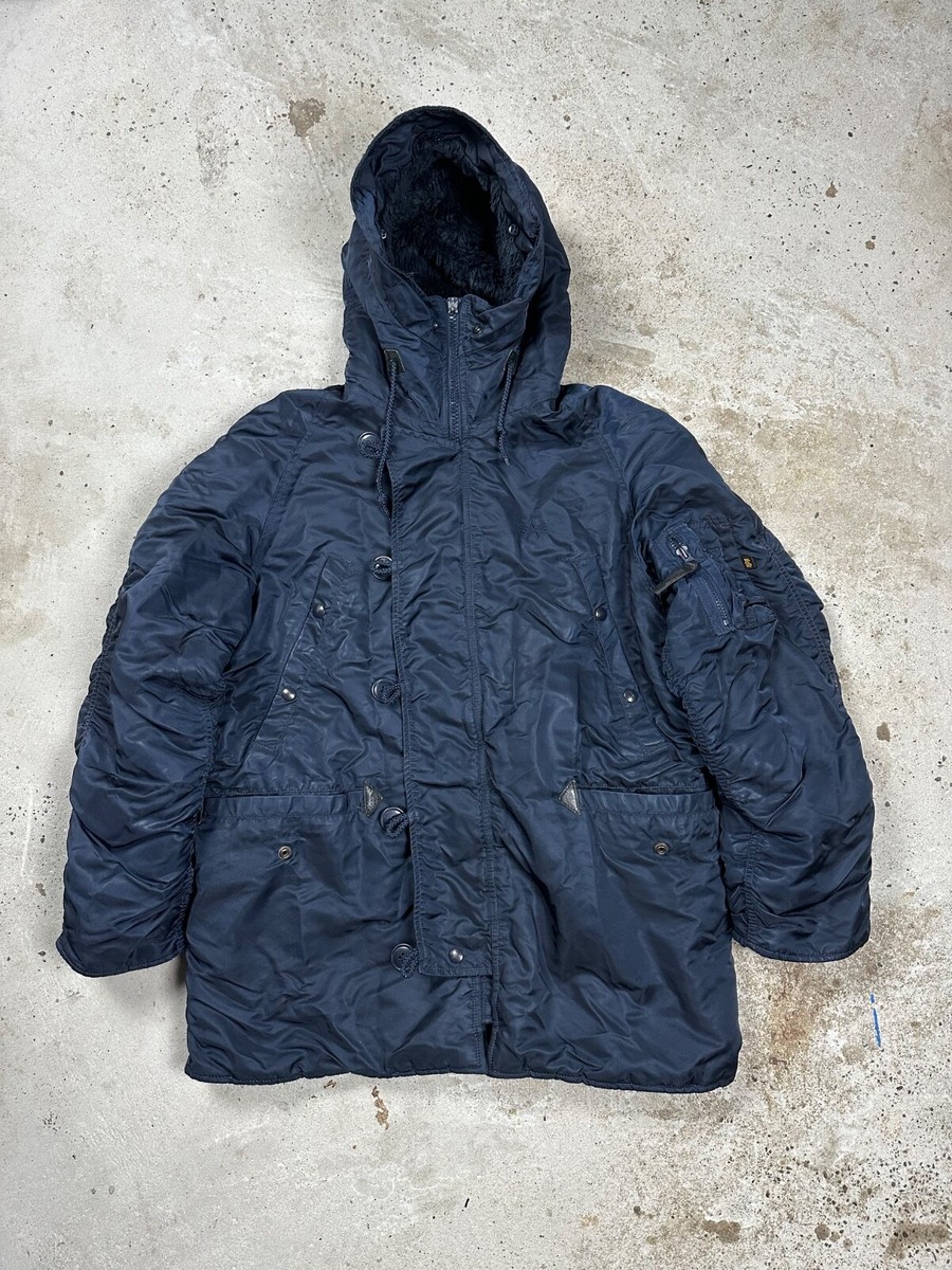 Vintage Y2K Alpha Industries Parka N-3B N Navy Jacket Army | eBay