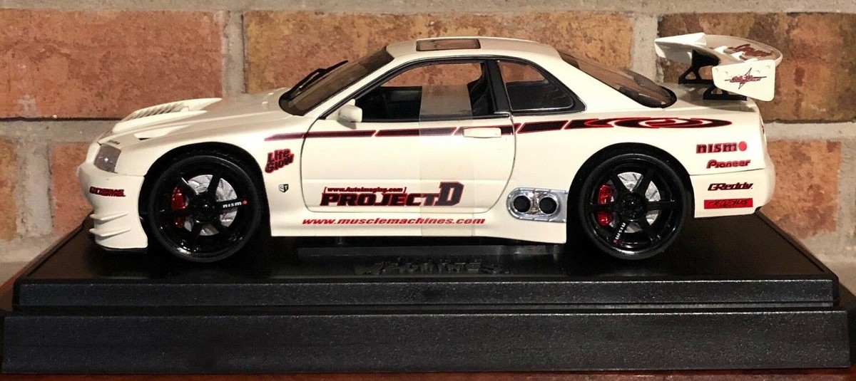 2000 NISSAN SKYLINE GTR 1:18 SS TUNER MUSCLE MACHINES WHITE | eBay