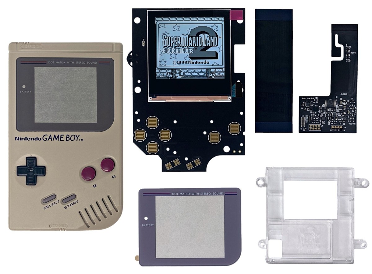 Gameboy DMG FunnyPlaying Backlight LCD Kit w/ IPS Ready Trimmed