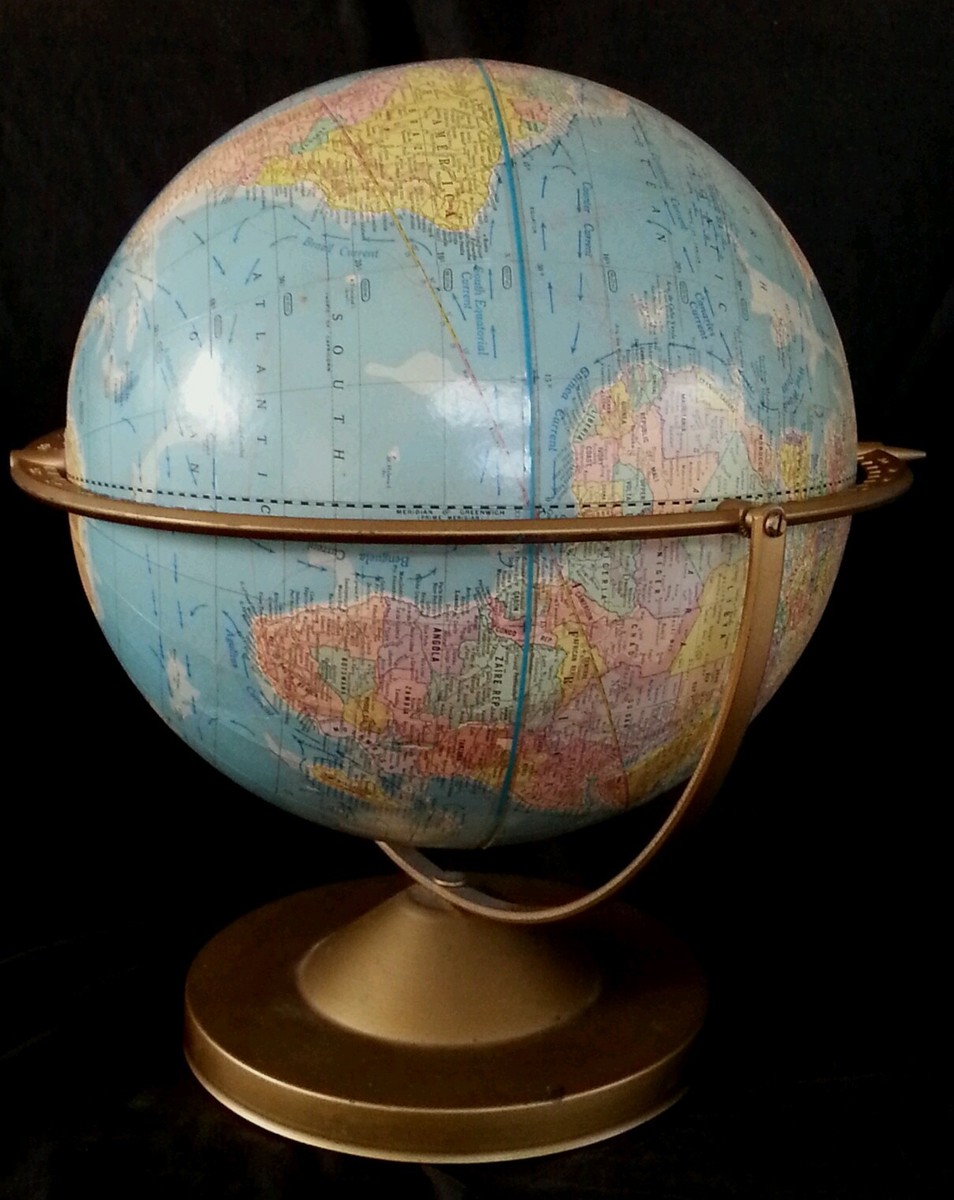 Vintage The World Almanac Globe 12