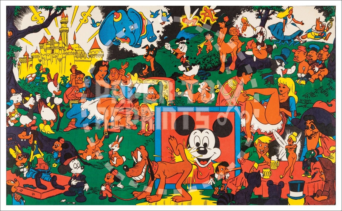DISNEYLAND MEMORIAL ORGY POSTER REPRINT - BLUE ELEPHANT VERSION | eBay
