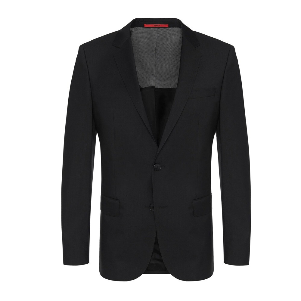 Hugo Boss Men's Suit Separate Slim Fit Wool Blazer 50318355 Black