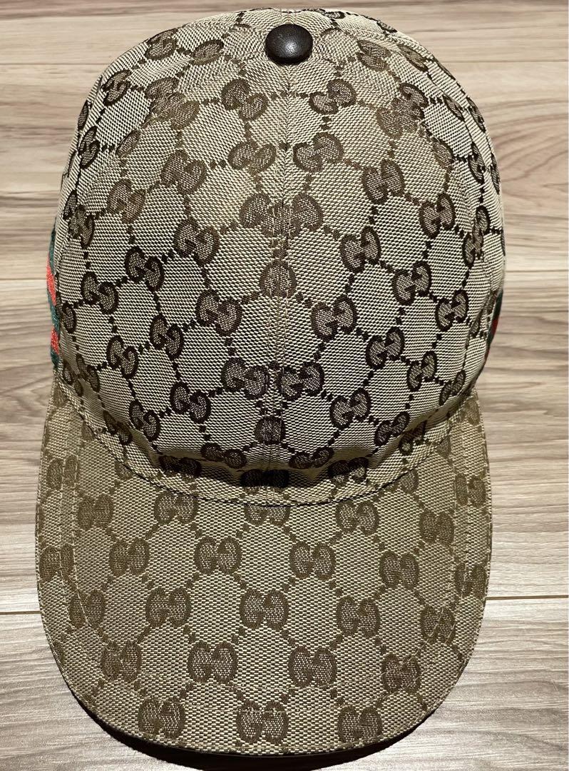GUCCI GG Baseball Cap Web Stripes Unisex Size M58 Preowned