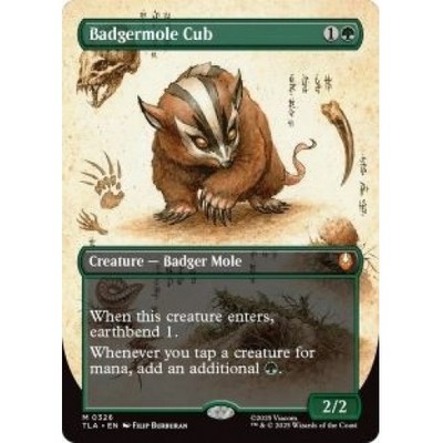 Badgermole Cub (borderless) M/NM Magic MTG Avatar: The Last