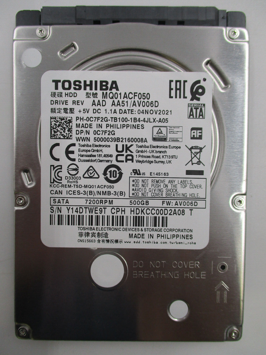 Toshiba MQ01ACF050 500GB 2.5