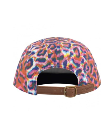 Supreme Washed Chino Twill Camp Cap Leopard Trippy FW24 Hat Box