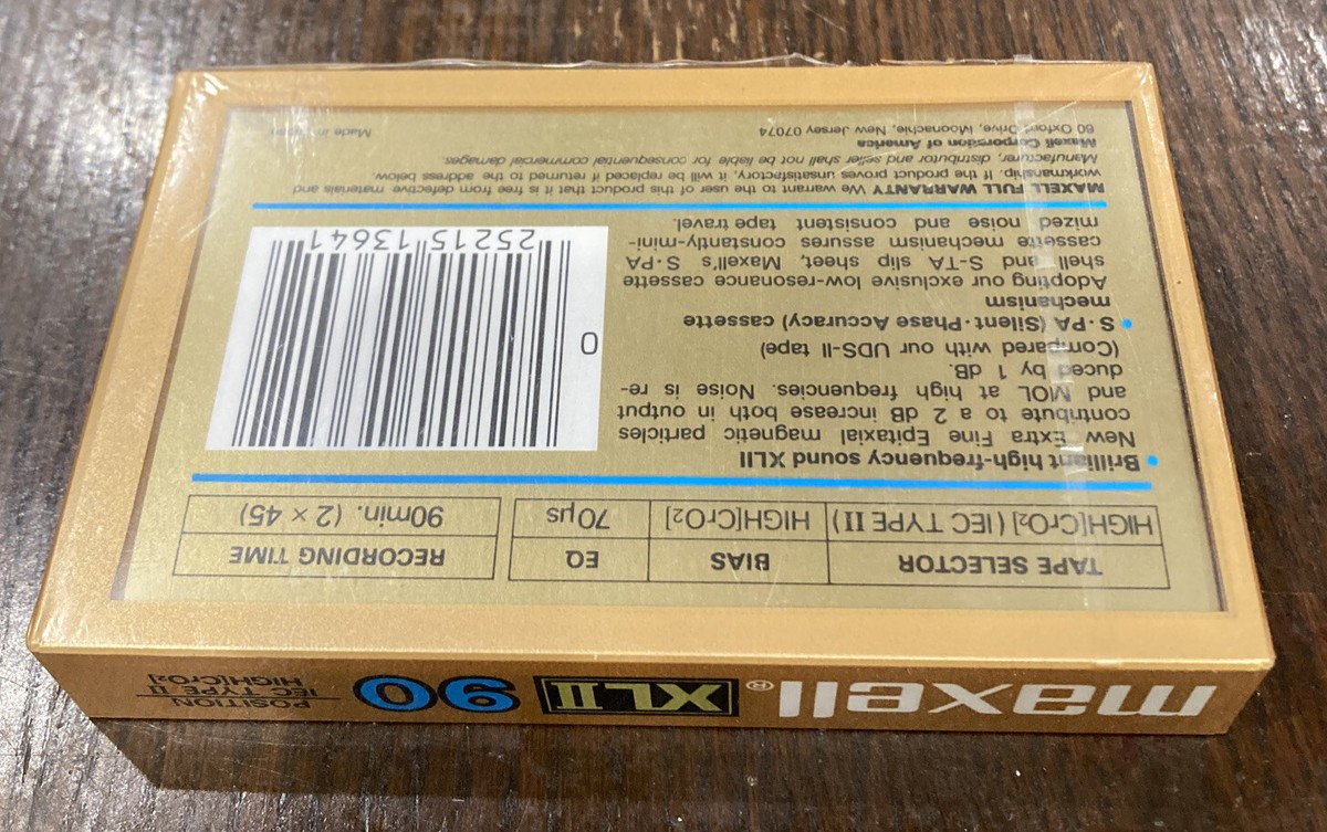 Vintage Maxell XLII 90 Extra Fine Epitaxial High Bias Cassette