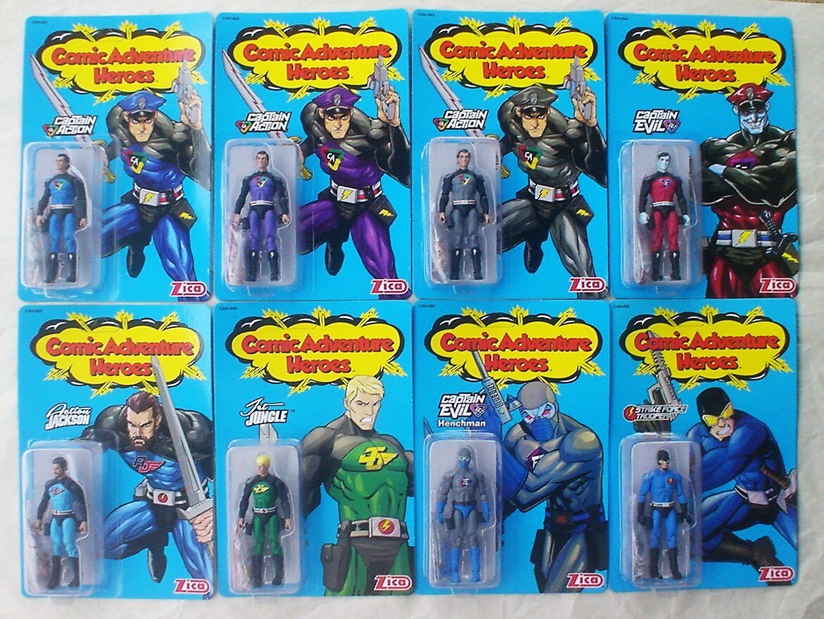 COMIC ADVENTURE HEROES Complete Set Zica Toys 4