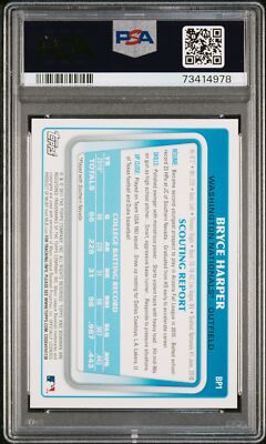 2011 BOWMAN PROSPECTS #BP1 BRYCE HARPER PSA 9 | eBay