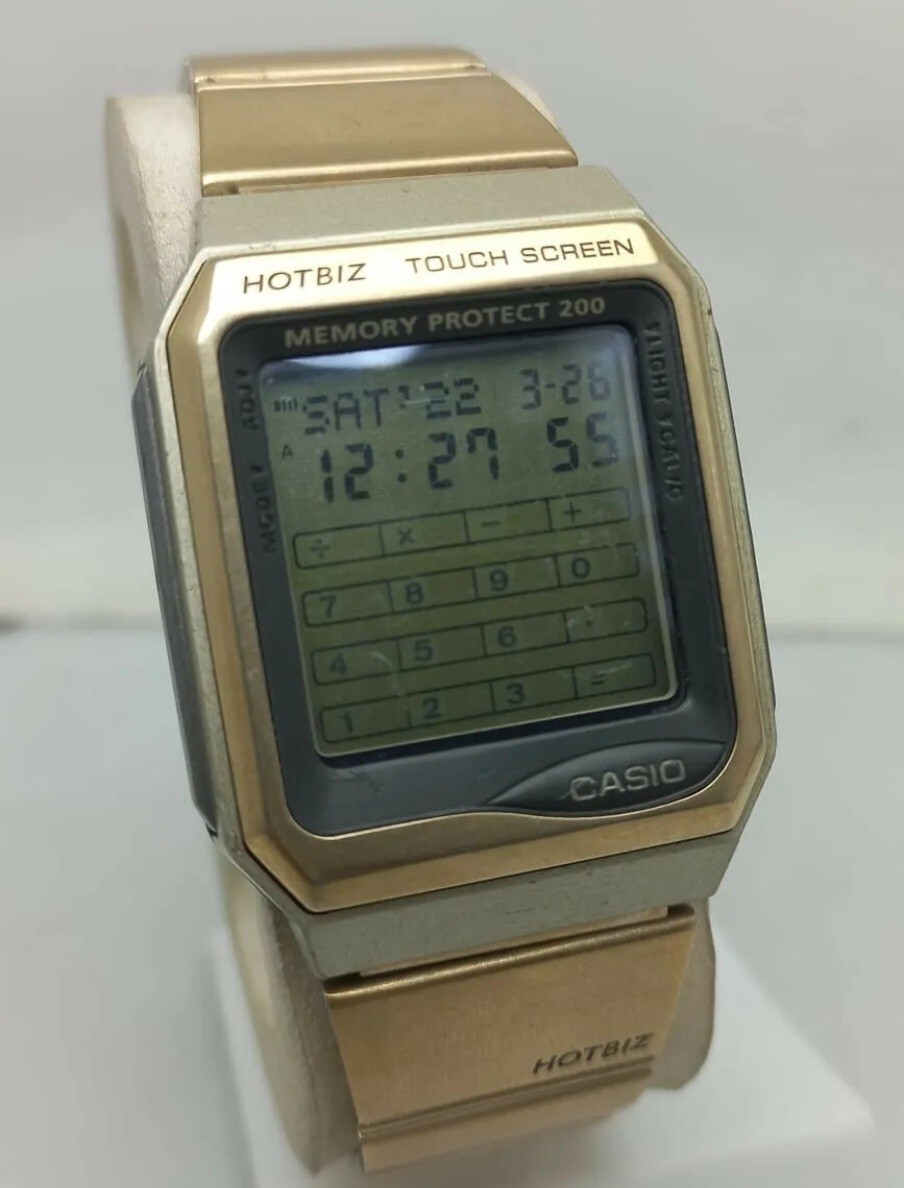 🚨🔥Vintage Casio Gold Hotbiz Touch Screen VDB-3000 Men's Watch