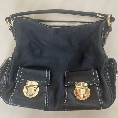 Marc Jacobs Blake Hobo Bag - Black Leather, Multi-Pocket, Y2K