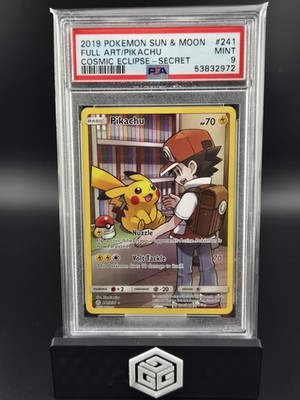 2019 Pokemon Sun & Moon Cosmic Eclipse - Secret #241 FA Pikachu