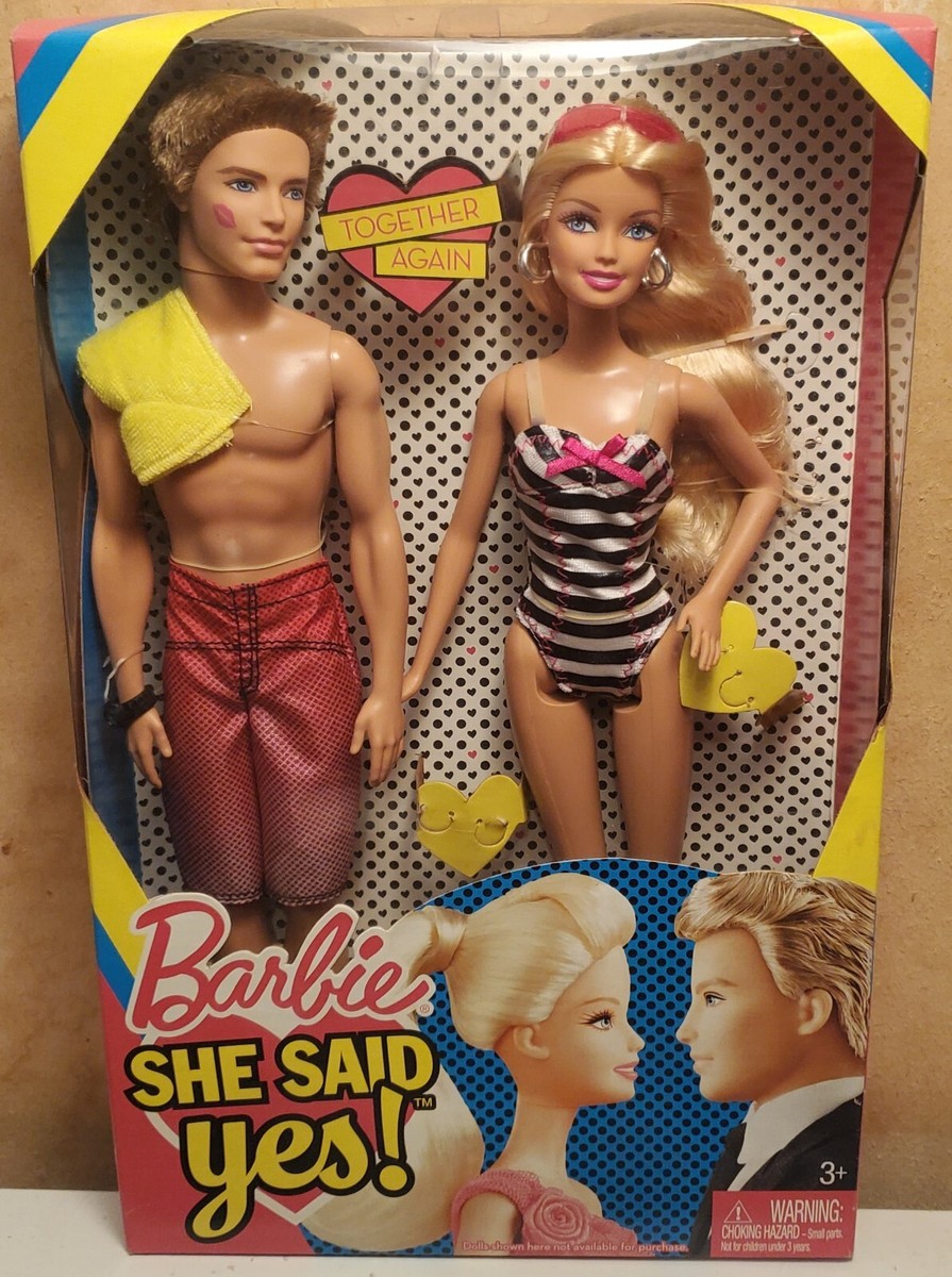 Barbie She Said Yes! Together Again Ken Set 2 Dolls Couple T7431