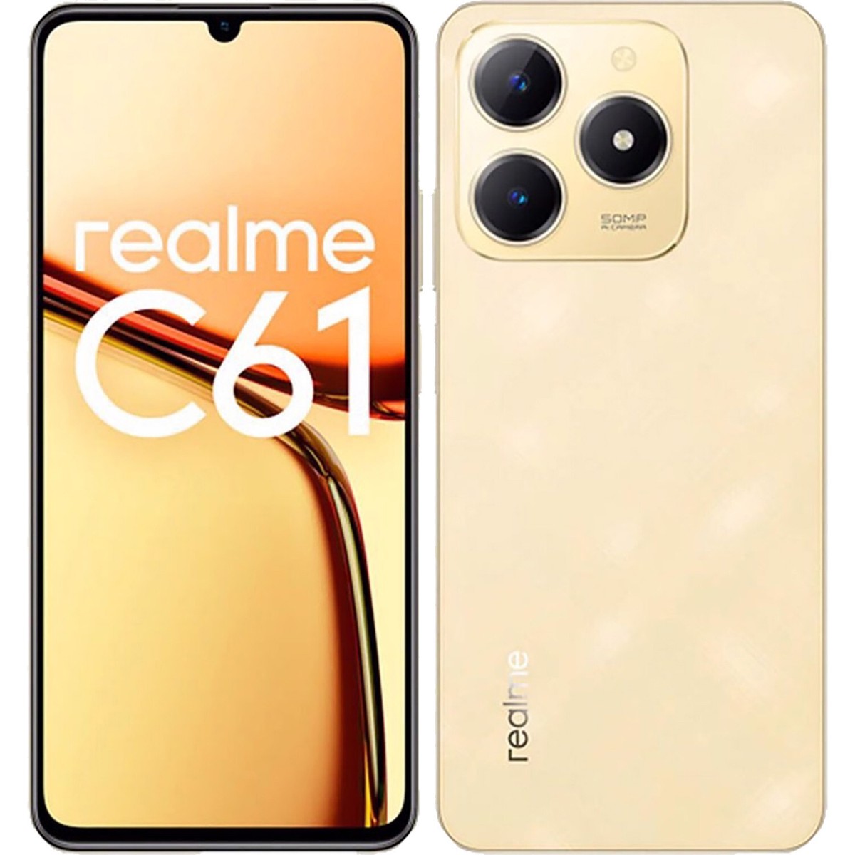 Realme C61 4G Sparkle Gold 256GB + 6GB Dual-SIM Factory Unlocked