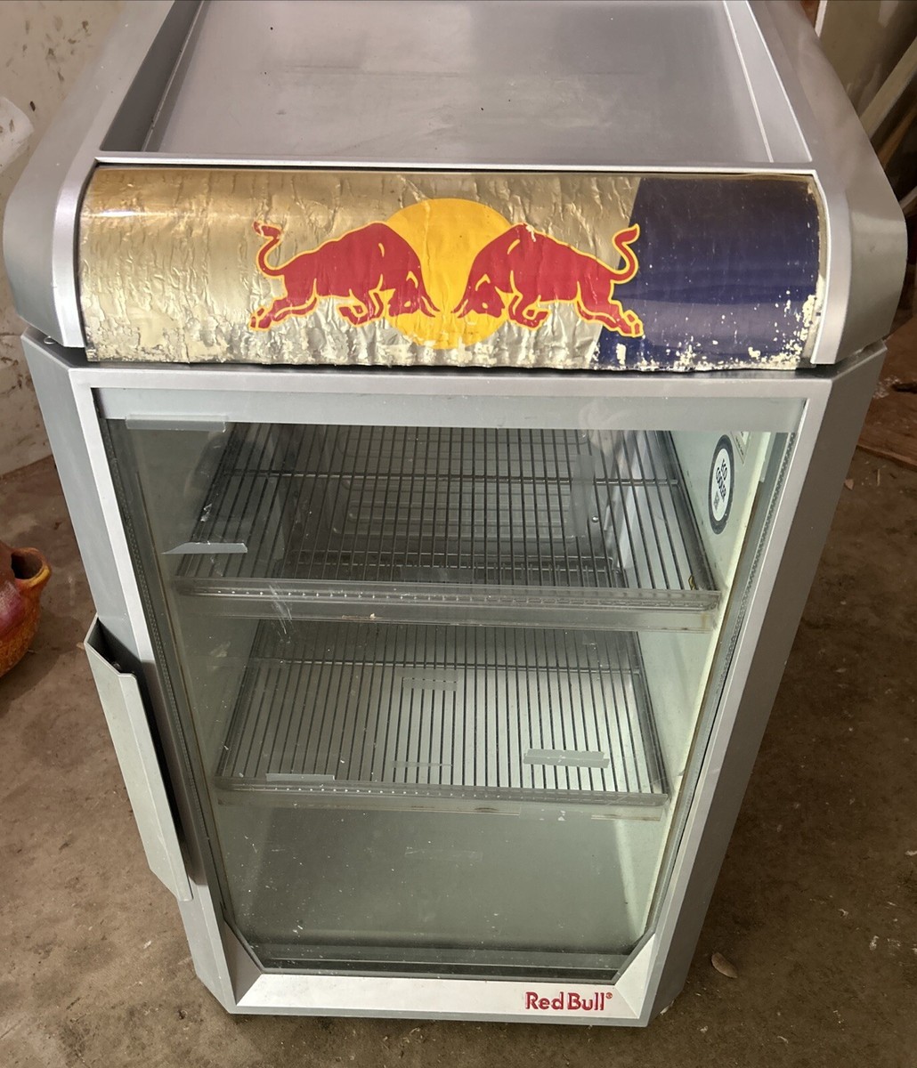 Red Bull Mini Fridge Eco Cooler 3 Shelves Works Great 32 x20 x 20