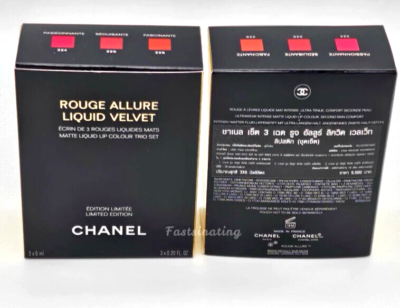 Chanel Rouge Allure Liquid Velvet Set of 3 Limited Edition NIB 100