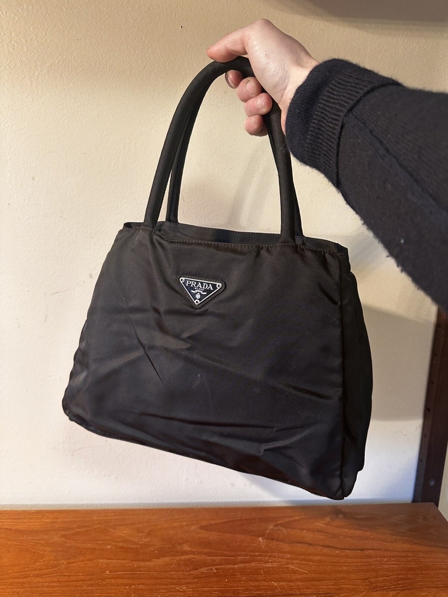 90s Black nylon Prada Handbag Classic Y2K Era Medium | eBay