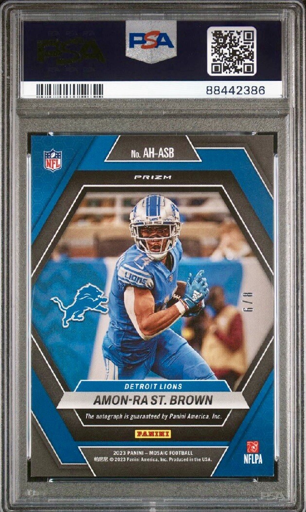 2023 Panini Mosaic - Autographs Mosaic Amon-Ra St. Brown #AH-ASB