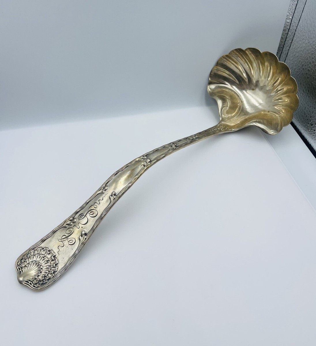 Tiffany & Co. Antique Sterling Silver Wave Edge Scalloped Soup