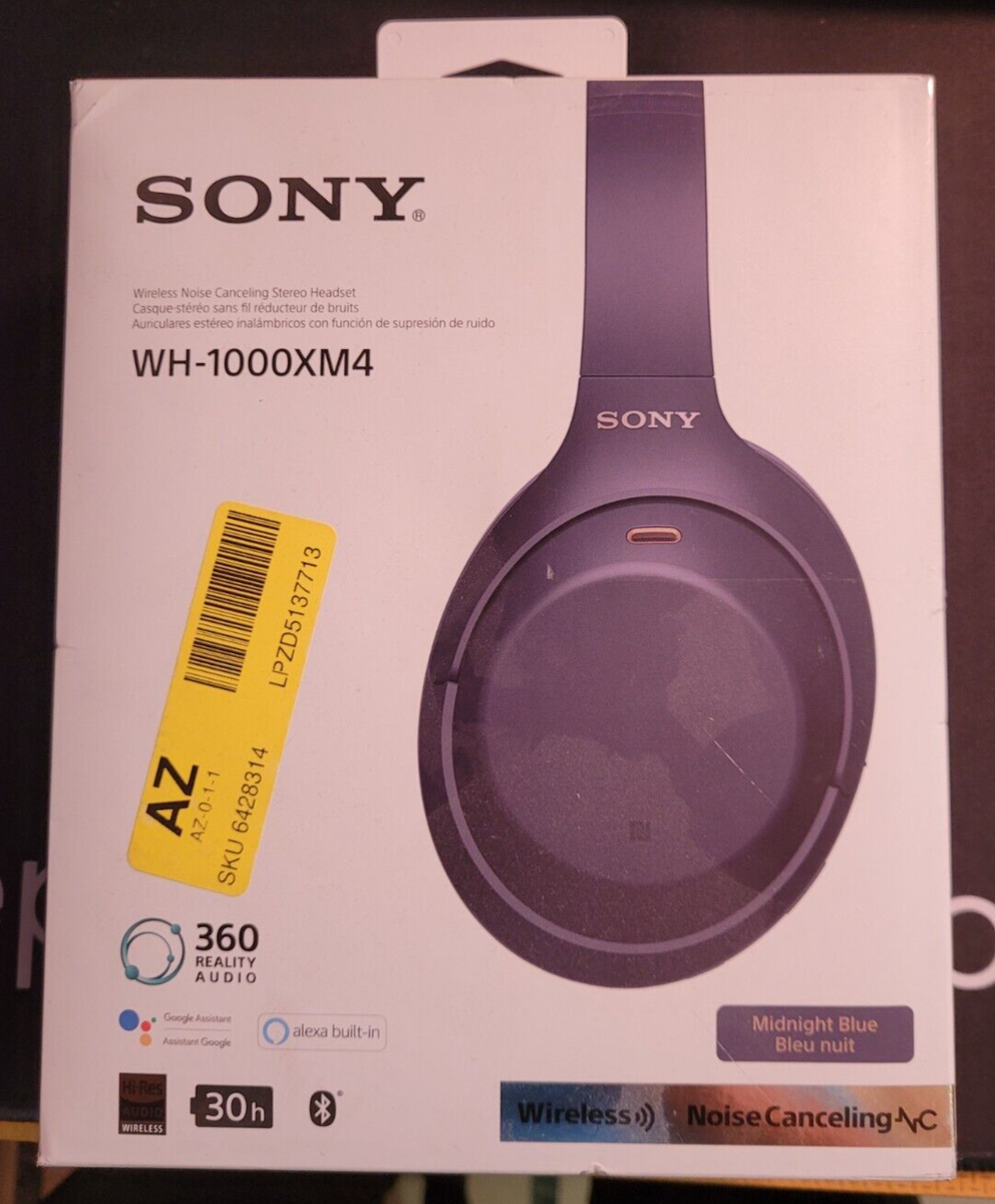 Sony WH-1000XM4 BLACK, silver, BLUE, Over-Ear Headphones BOX