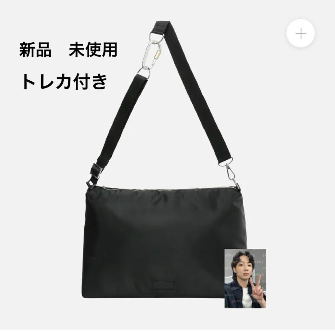 BTS Jungkook Golden Shoulder Bag With Photocard New Black Weverse