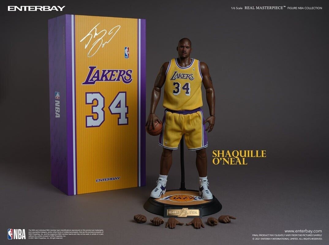 ENTERBAY REAL MASTERPIECE NBA COLLECTION SHAQUILLE O'NEAL ACTION