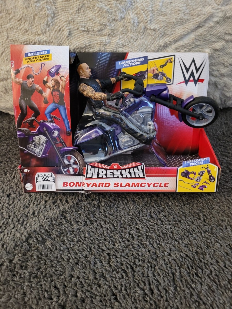 WWE Wrekkin Boneyard Slamcycle UNDERTAKER Motorcycle Mattel