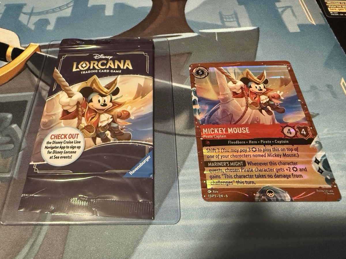 1 Disney Cruise Line Exclusive Lorcana Mickey Mouse Promo Card