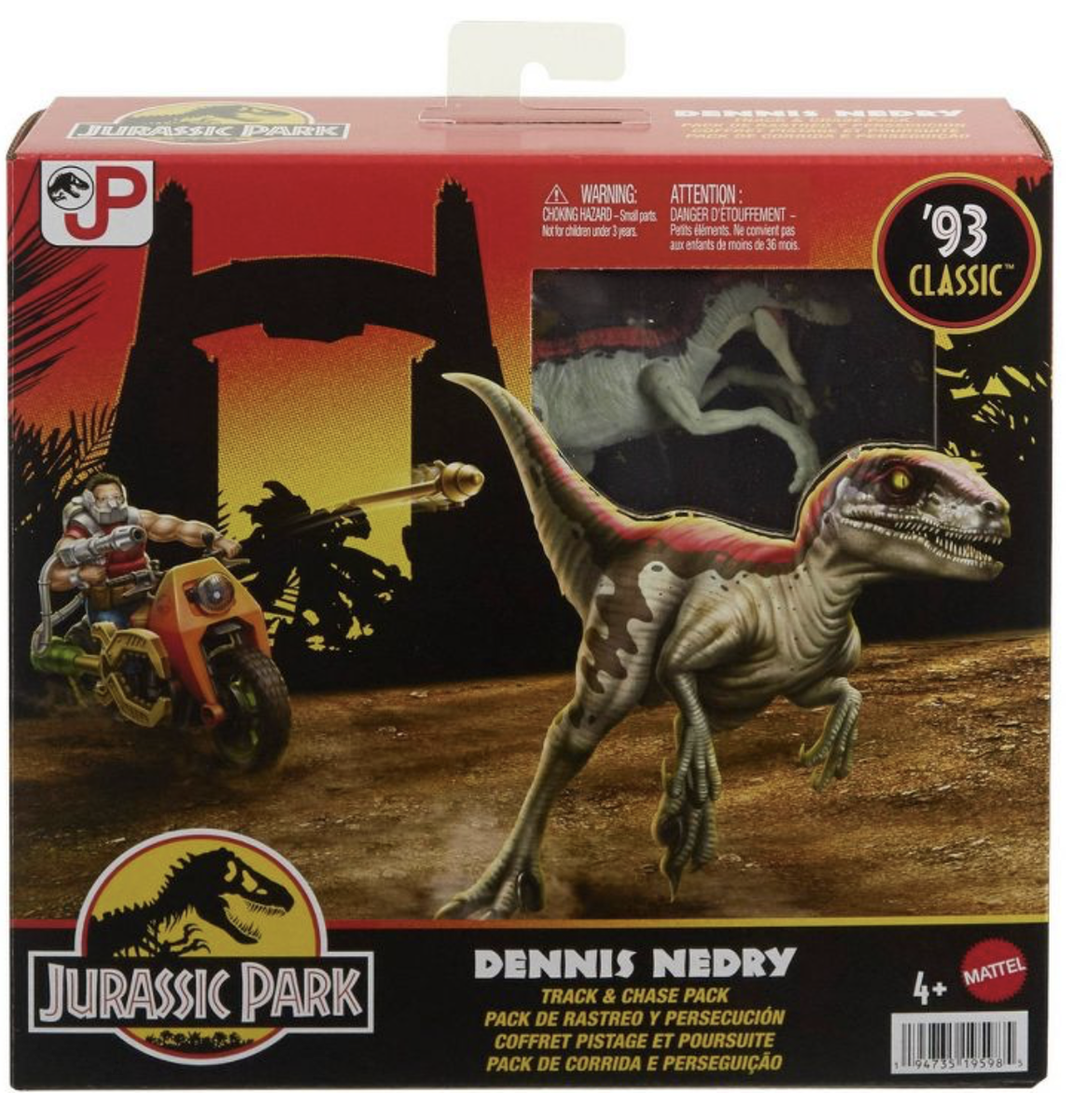 Jurassic World Dennis Nedry '93 Classic Track and Chase Pack Toy
