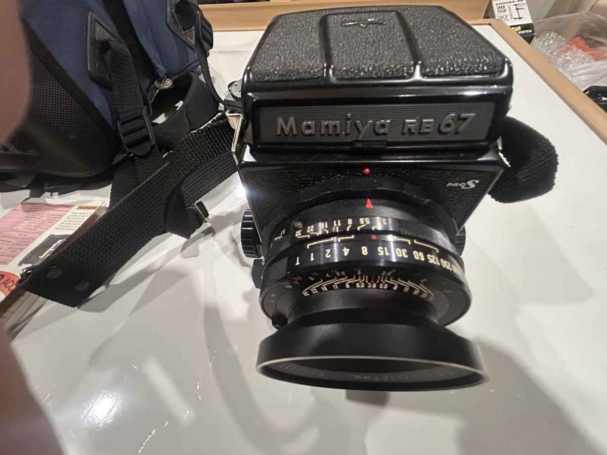 Mamiya RB67 Pro-S Pro S w/ Sekor C 127mm f/3.8 Lens & 120 Film w