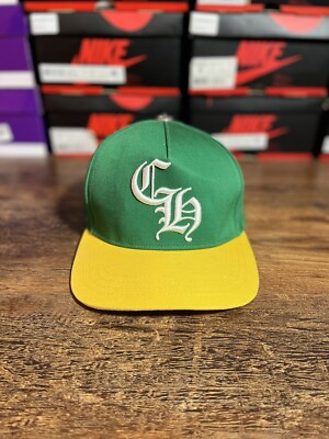 Chrome Hearts Ch Embroidery Baseball Cap ' Green/Yellow ' | eBay