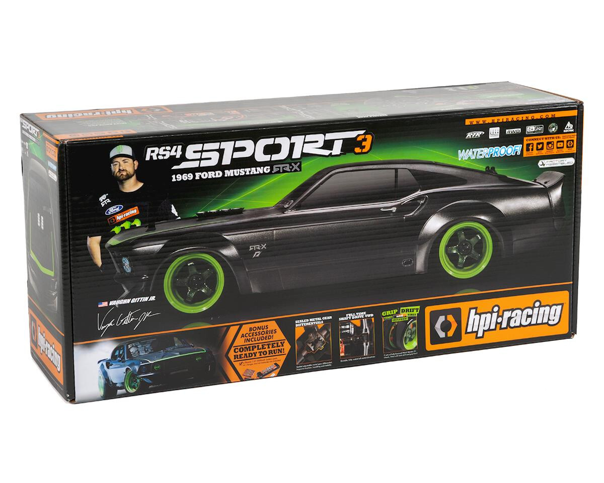 HPI Racing RS4 1/10 4WD Sport 3 1969 Mustang RTR X Body w/2.4GHz