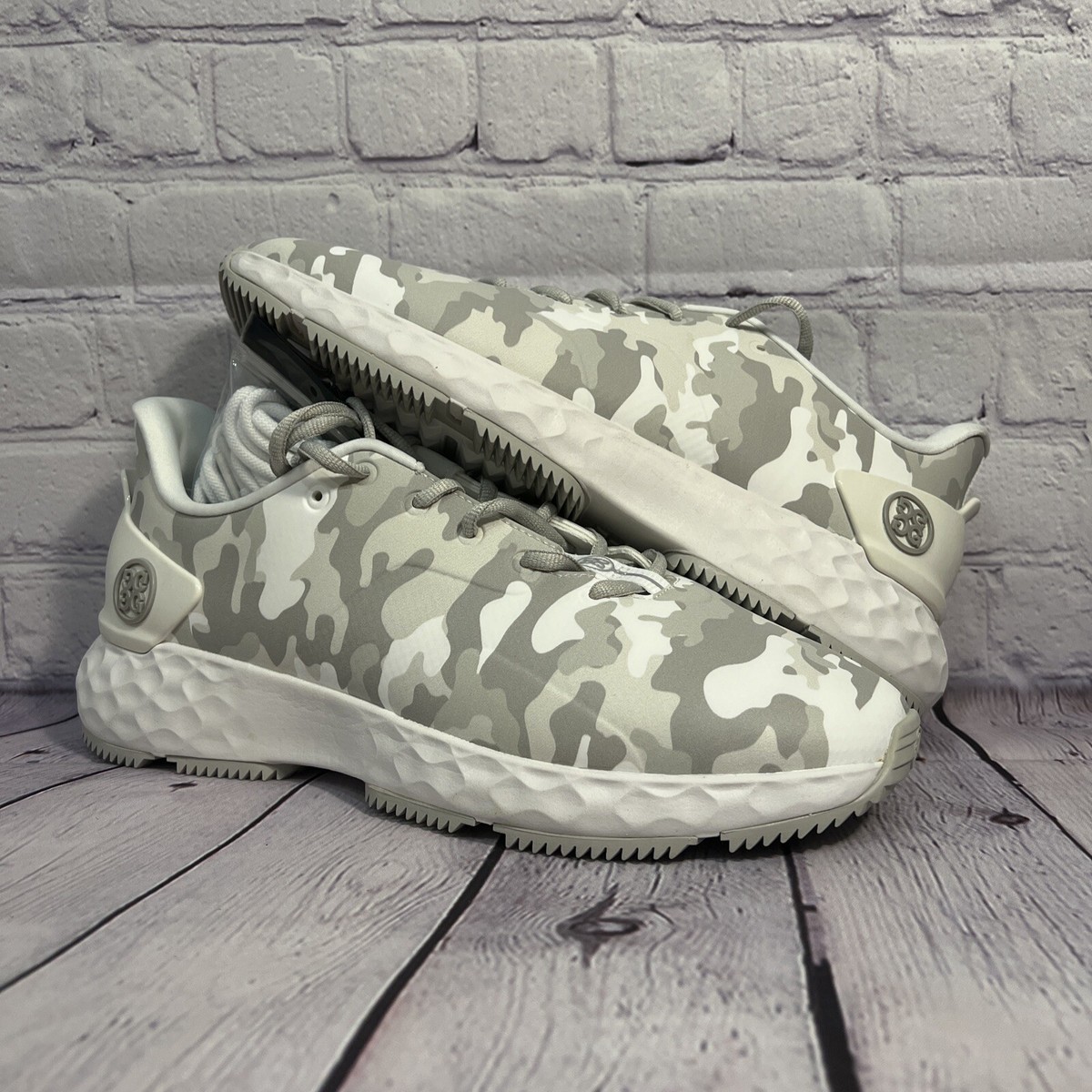 New G/Fore G4 Men's Camo White Grey MG4+ Golf Shoes G4MS22EF29