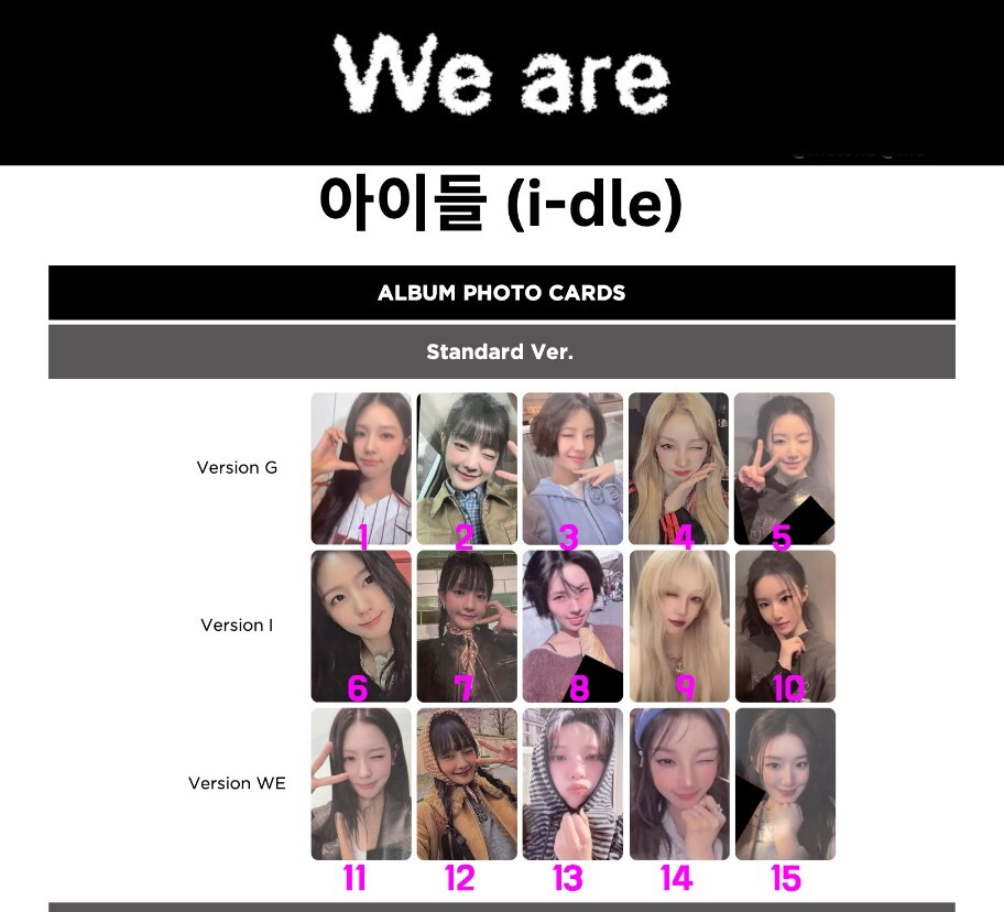 i-dle idle - We are Album Official PHOTOCARD Jewel/ POCA / BOOK