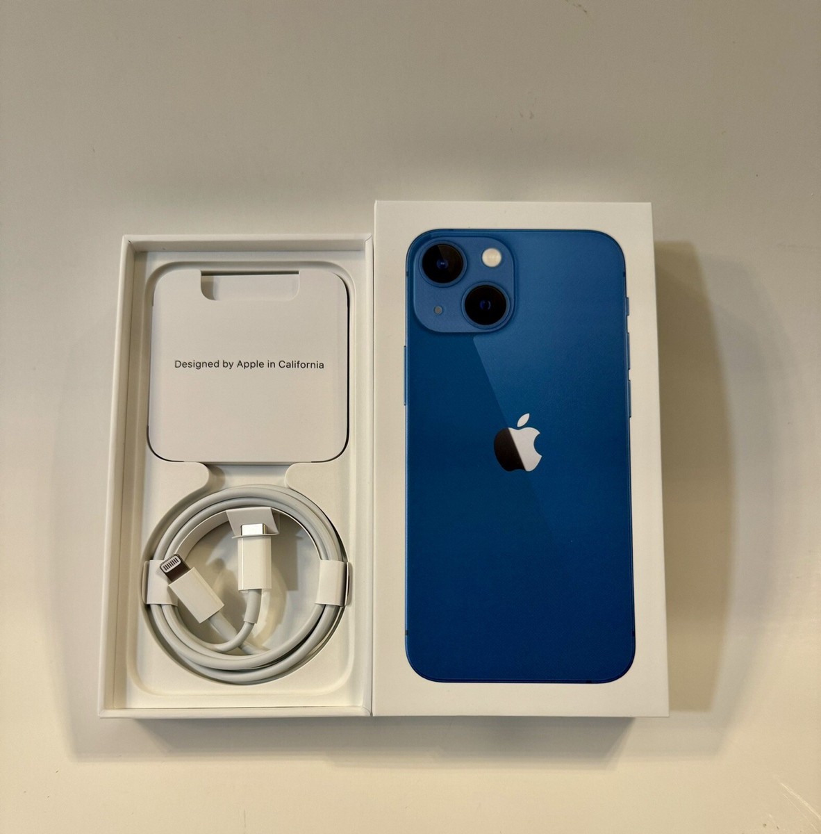 iPhone 13 mini Blue 128 GB Empty Box And Accessories *No Phone* | eBay