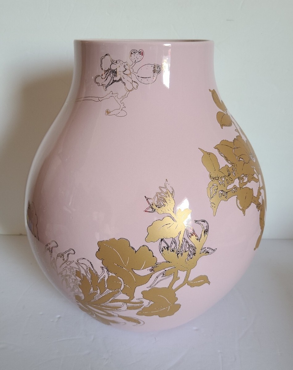 Vintage IKEA PS HELLA JONGERIUS Pink Gold Vase 2005 Jonsberg