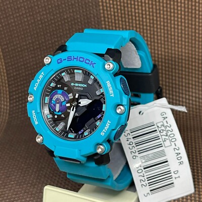 Casio G-Shock GA-2200-2A Blue Resin Analog Digital Sports Divers