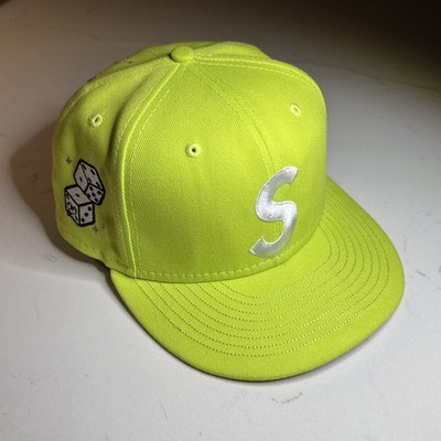 Supreme S Logo Characters New Era Fitted Hat Neon Green Size 7 1/4