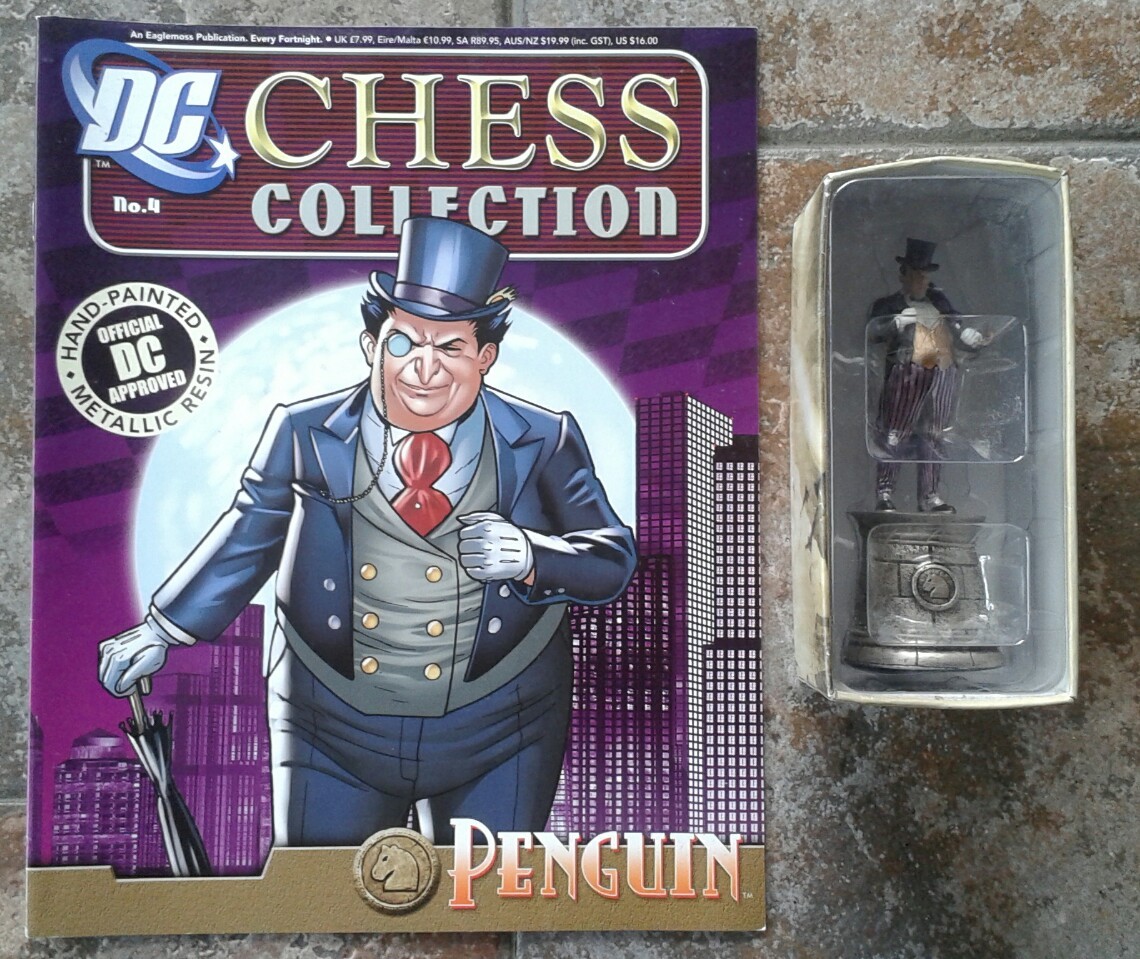 DC Chess Collection #4 Penguin Black Knight Metallic Resin Figure