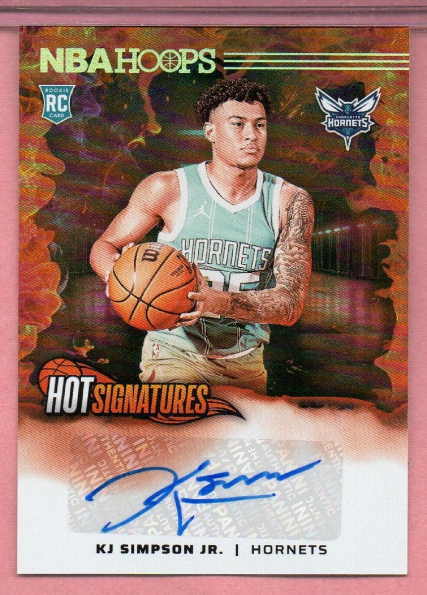 KJ Simpson Jr. 2024-25 Panini NBA Hoops Hot Signatures Auto RC